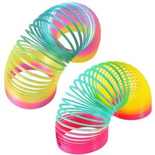 2 pcs Ressort Jouet Ressort Magique Ressort Chat Rainbow Twirler Slinky Jouet...