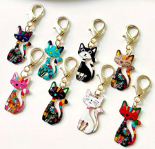 PORTE CLE PORTE-CLE METAL CHAT