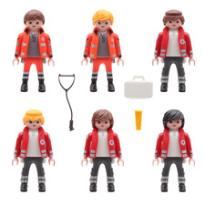Playmobil Jean RDC Croix-Rouge allemande ambulancier médecin urgentiste...
