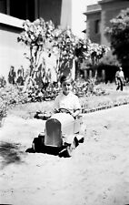 Children c. 1937 - pedal car bike pose - 5 negatives 9x6 - BO 21
