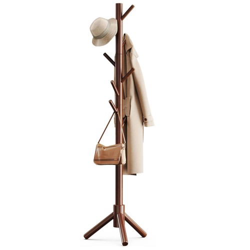 Porte manteau sur pied bois - porte,