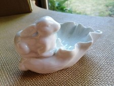 VIDE POCHE LAPIN ANCIEN FIGURINE EN BISCUIT XIXÈME SUJET RABBIT CHINAWARE