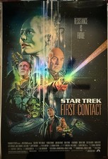 Star Trek first contact Poster / Litho , Paul Mann Signed A/P 1/20 Foil