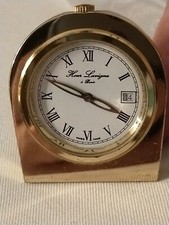 PENDULETTE  DORÉ HOUR LAVIGNE A PARIS MOUVEMENT QUARTZ SWISS PARTS