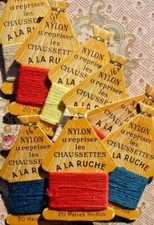 Antique haberdashery, LOT 8 VINTAGE WIRE CARDS "A la Ruche" for collection!