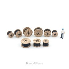 HO Lot de Tourets, 1/87 H0 Décor Chantier Travaux Marchandise Transport Usine