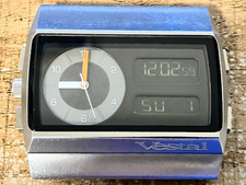 Vestal Monte Carlo Digital All Stainless-Steel Men's Watch Face in Silver/Black