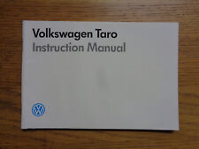 Volkswagen Taro Owners Handbook/Manual