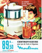 ADVERTISEMENT ADVERTISING 066 1963 Moulinex the centrifuge