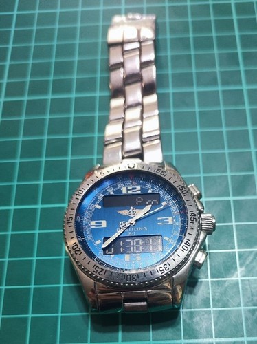 Montre breitling bleue en - b-1,