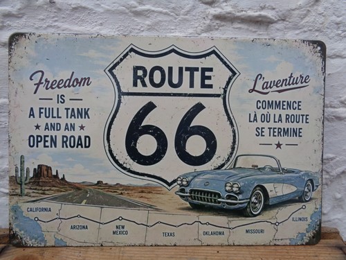 Tole metal route corvette - metal,