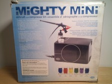 TESTORS #9169 MIGHTY MINI AIRBRUSH COMPRESSOR + PAINT KIT NEEDS NOZZLE