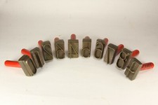 Everhot Mfg Co Maywood IL Brass Branding Irons Set 0 - 9