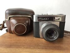 Vtg Tenax Zeiss Ikon Camera With Carl Zeiss 50MM F2.8 Lens w/Case Untested