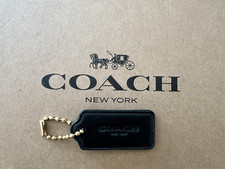 COACH Logo New York Hang Tag Charm Purse with Chain in Smooth Leather 2'' x 1"