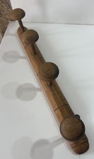 Porte manteau mural 4 patères Boules en bois Ancien Déco Collection Farm House
