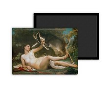 Bacchante lutinant une chèvre - Bouguereau William- Magnet Frigo 54x78mm