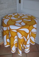 Ancienne NAPPE RONDE ORANGE /