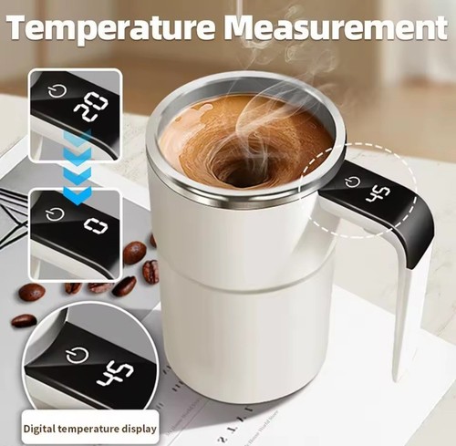 Mug auto mélangeur blanc inox - auto-mélangeur,