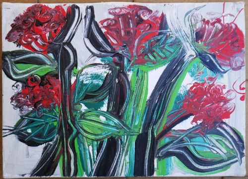 Petit tableau les - les, fleurs