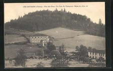 CPA Les Sauvages, Fete des Bleus, un Coin du Charpenet-Repas en plein air 