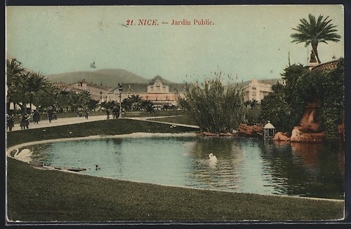 Cpa nice jardin public - cpa,