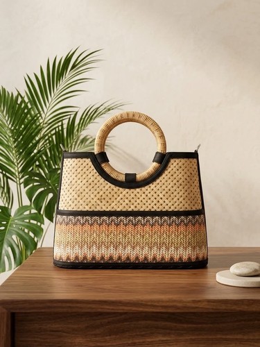 Sac cabas jonc - en, tressées