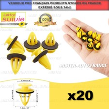 x20 Clips Fixation Renault Clio Dacia Duster Sandero etc Panneau Porte Garniture