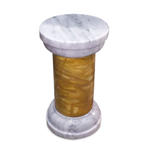 Colonne stand marbre - stand, jaune