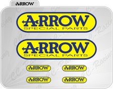 6 Arrow Heat Resistant Stickers Yellow