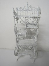 White Metal Shelf Etagere for Miniature Dollhouses 1:12th Scale Ships Free