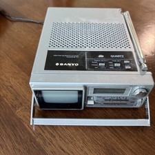 SANYO TPM2175 Portable Mini AM/FM Radio VHF/UHF TV. Tested & Working.