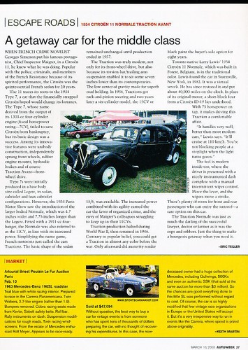 1954 citroen traction - citroen, avant