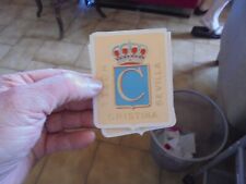 Antique Hotel Tag Cristina Sevilla to affix to suitcase travel suitcase