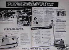 1978 CALOR STEAM IRON ADVERTISING - VAISON-LA-ROMAINE - ADVERTISING