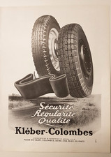Publicité de presse: PNEU KLEBER-COLOMBES années 50