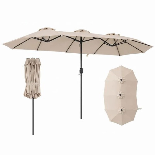 Parasol double avec - , manivelle