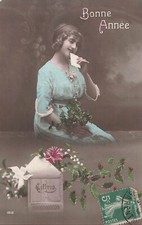 CP GOOD YEAR WOMEN'S HEADBAND WITH MISTLETOE HOLLY LETTERBOX - 27207