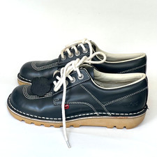 Kickers Kick Lo Leather Navy Low Top Unisex Shoes Size EU 40 Uk 6.5