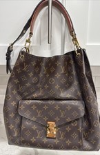 Authentic Louis Vuitton Monogram Canvas Metis Hobo Handbag 