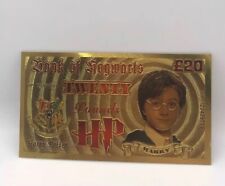 Harry Potter Gold 20 Pound Banknote / Gold Card NEW 20 Pounds