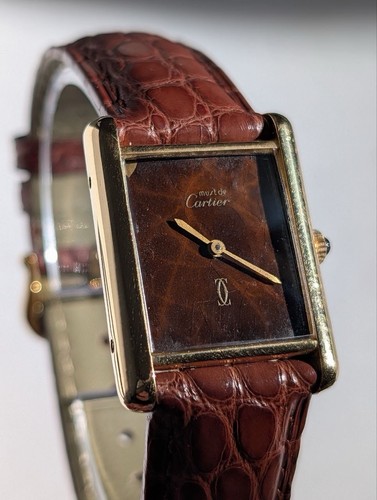 Cadran marron cartier must - marron,