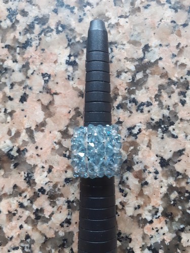 Bague bleu forme carrée