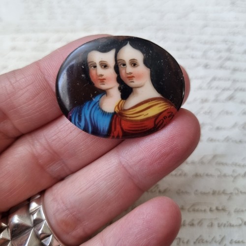 Médaillon porcelaine peinte - peinte, 2
