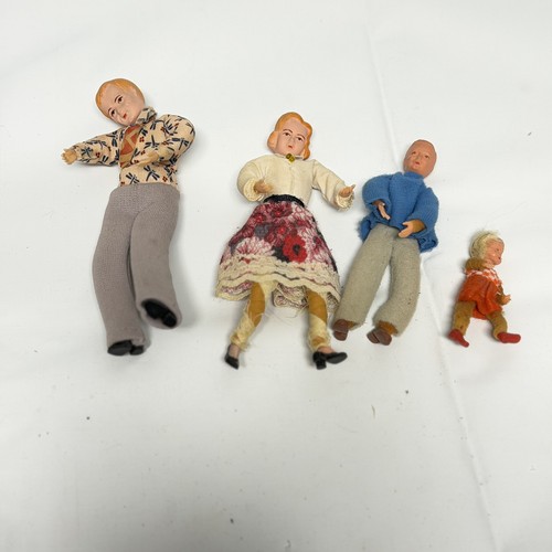 Vtg dollhouse dolls figures - dolls,