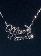 PLAYBOY MISS November w/BIRTH MONTH STONE Necklace jewelry