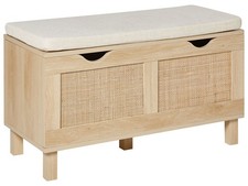 Banc de Rangement Boho en Bois