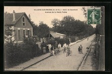 Old postcard Villiers-sur-Marne, Bois de Gaumont Avenue de la Haute Futaie 