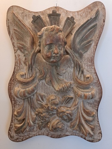Angelot panneau en bois - angelot,