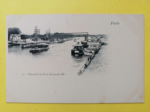 Cpa paris passerelle pont - paris,